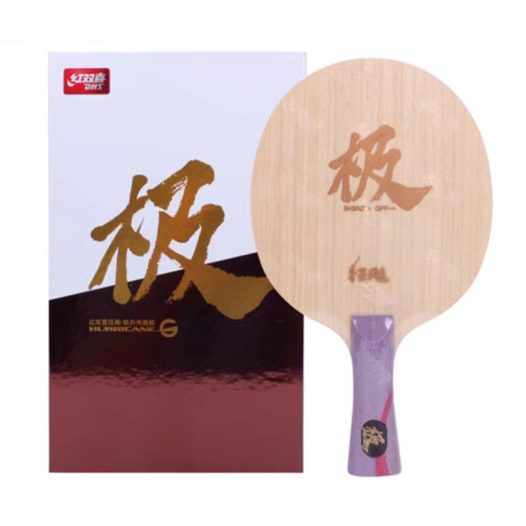 DHS Hurricane G Shakehand Table Tennis Racket with FL Handle and Hurricane 3 Neo Rubber - Perfect for Competitive Play and Training Sessions