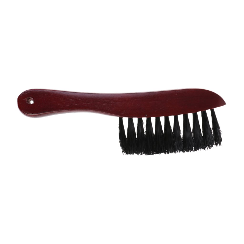 Premium Wood Handle Horse Hair Rail Brush - Snooker & Pool Table Cleaner Tool for Professional Billiards & Home Game Rooms