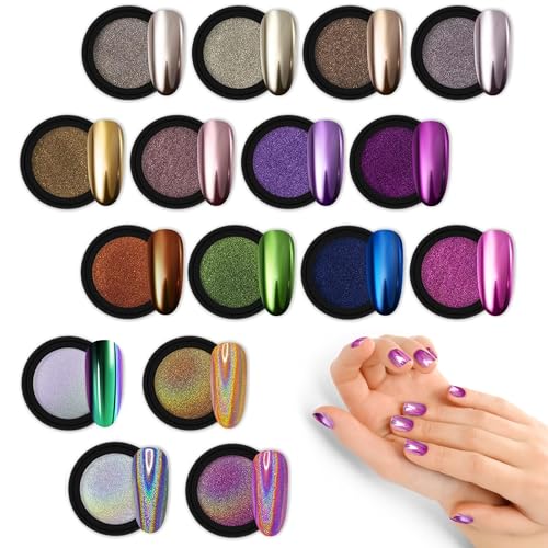 Multicolored Nail Powder Set