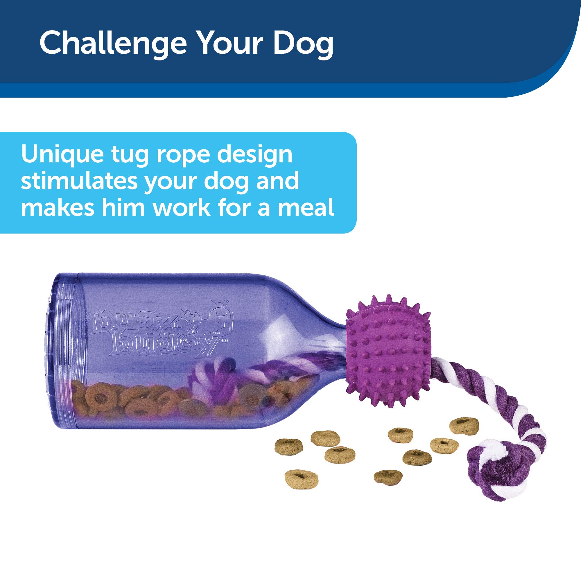 PetSafe Busy Buddy Tug-A-Jug Interactive Dog Toy - Slow Feeder & Training Puzzle for Small Dogs - Perfect for Mealtime Enrichment & Boredom Relief