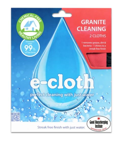 Premium E-Cloth Granite Cleaning Cloths - Streak-Free, Lint-Free for Countertops & Stone Surfaces - Perfect for Kitchen, Bathroom & Outdoor Use