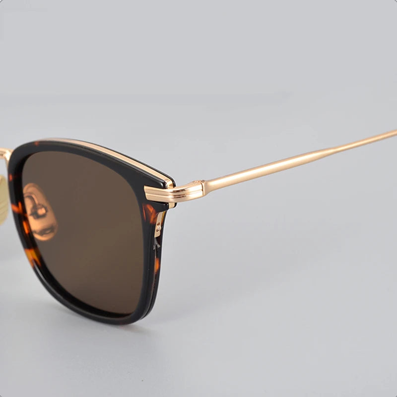 Polarized Square Sunglasses for Men - Black Full Rim Alloy Frame X905 - UV Protection for Driving, Fishing & Outdoor Activities