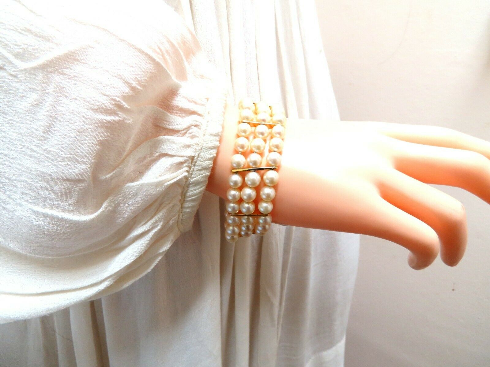 6.5mm Akoya Pearl Beaded Bracelet in 14K Gold - Elegant Jewelry for Women, Perfect for Weddings, Parties & Special Occasions