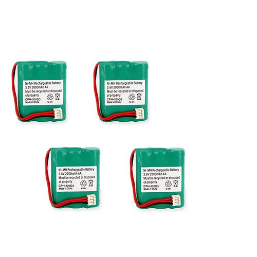 GE 5-2699 Cordless Phone Battery Combo Pack - 4 x EM-CPH-520D3 Replacement Batteries for Home & Office Phones | Long Lasting Power Solution