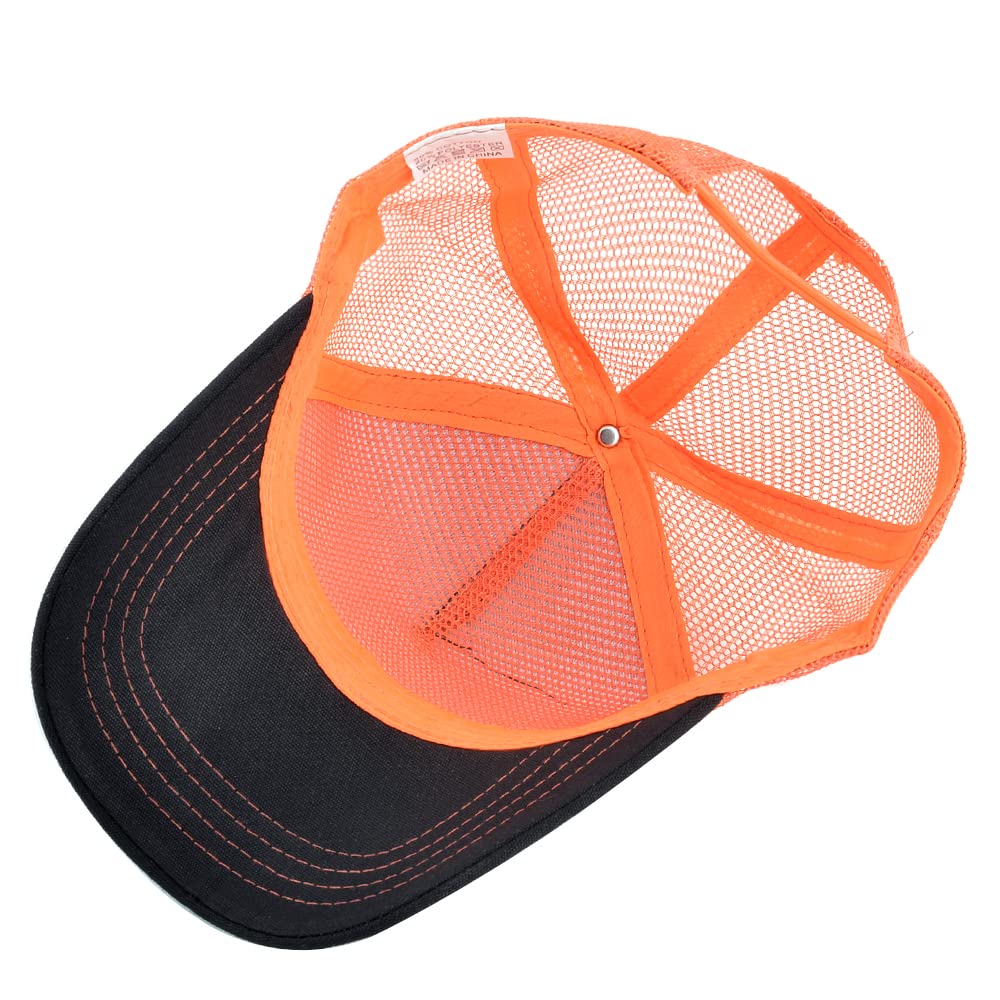Men's & Women's Summer Trucker Hat - Black Baseball Cap with Mesh Back & Snapback Closure - Animal Embroidery Design for Outdoor Activities, Sports & Casual Wear