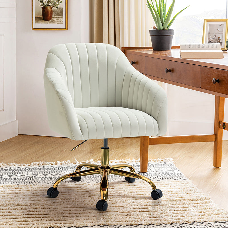 Luxury Velvet Office Chair - Ergonomic Desk Chair with Adjustable Height for Home & Workspace - Perfect for Remote Work, Gaming & Study