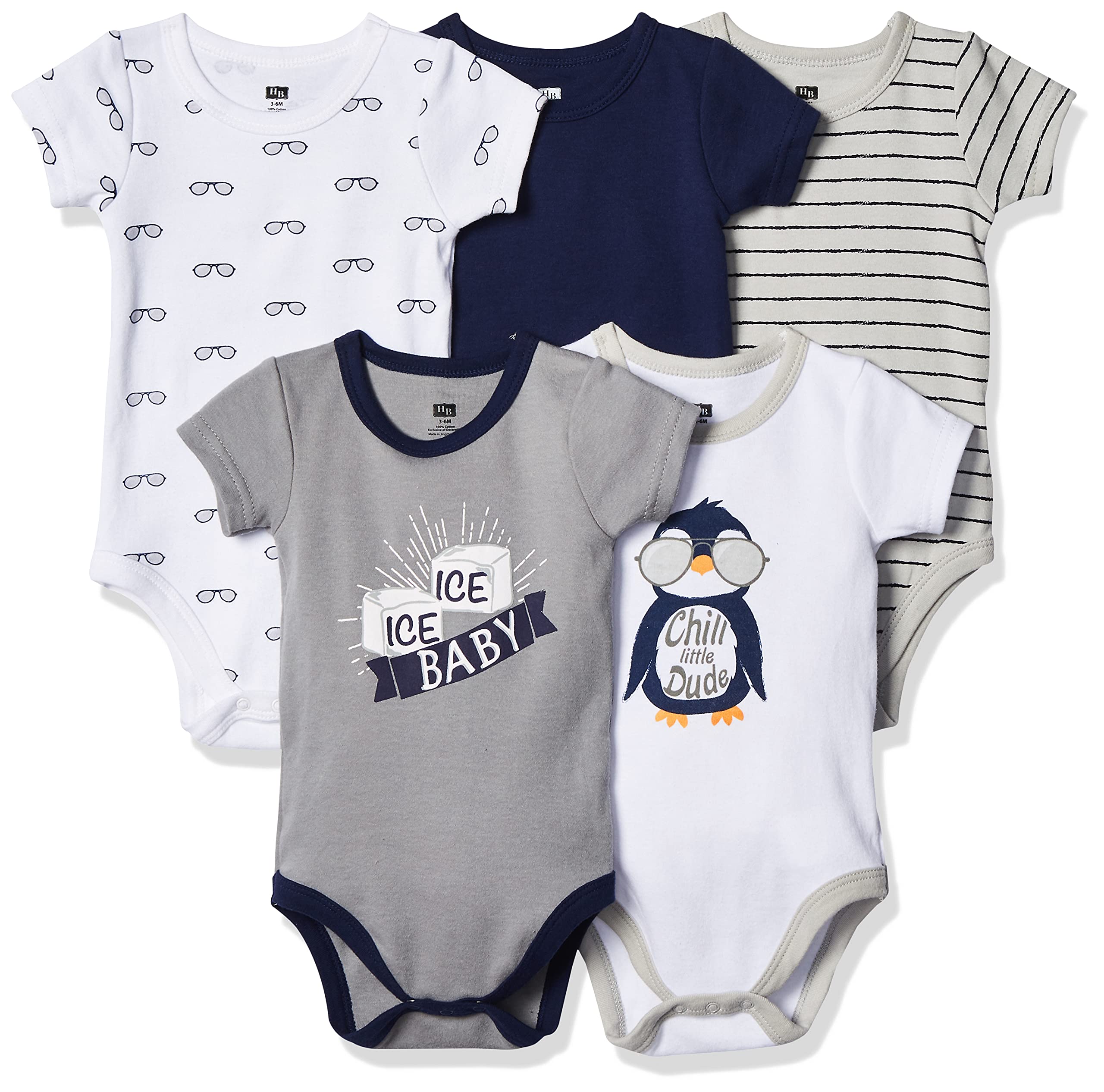 Hudson Baby Cotton Bodysuits for Boys & Girls - Soft & Comfortable for Daily Wear