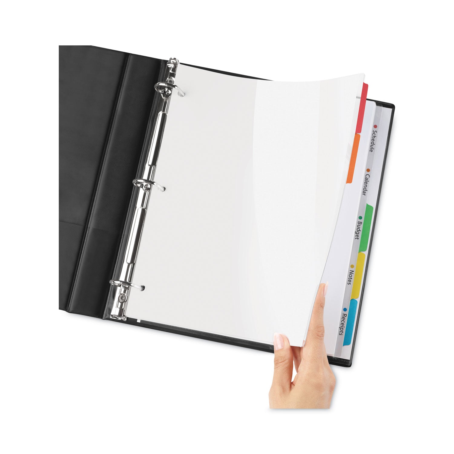 Avery® Clear Easy View Plastic Dividers with Multicolored Tabs - 5-Tab Set, 11