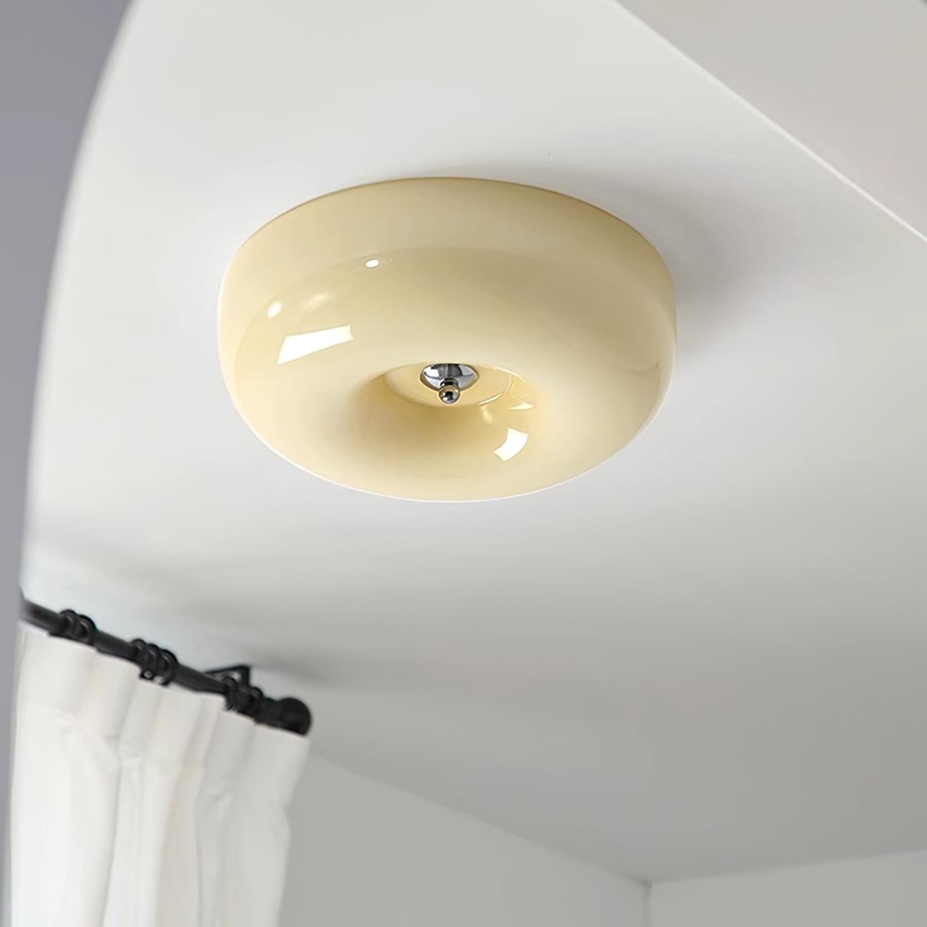 Cream Pudding Ceiling Light Fixture - Modern Soft Glow Bedroom Lighting for Cozy Home Decor & Relaxing Ambiance