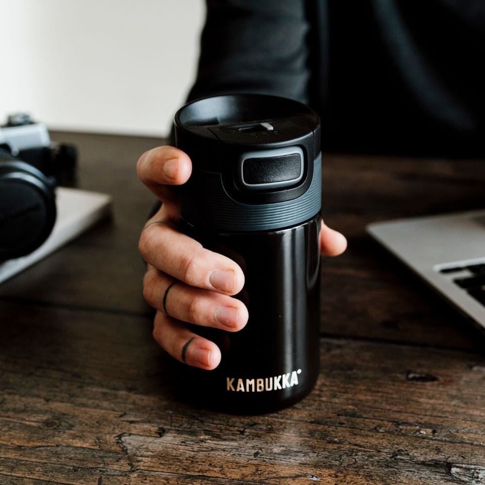 Kambukka Etna 10oz Stainless Steel Insulated Travel Mug - Leak Proof Coffee Tumbler for Hot & Cold Drinks - Perfect for Commuting, Camping & Outdoor Activities