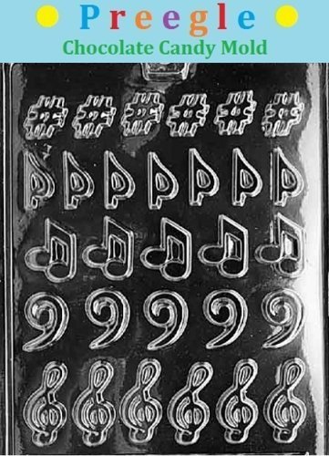 J006 Musical Note Chocolate Candy Mold - Premium Silicone Baking Mold for DIY Chocolates, Candies, and Desserts - Perfect for Birthday Parties, Weddings, and Holiday Treats