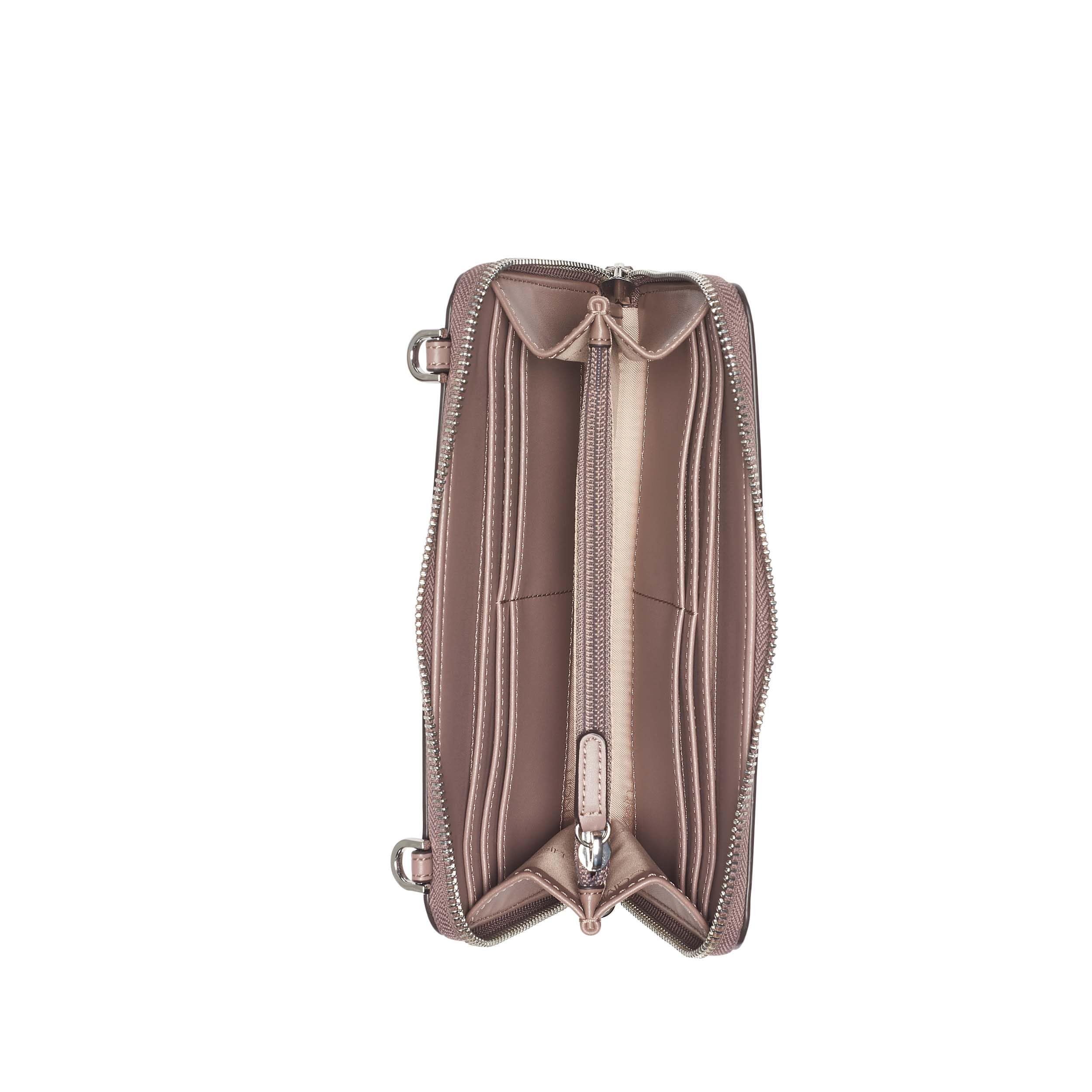 Calvin Klein Marble Print Crossbody Wallet with Detachable Strap - Stylish & Organized for Travel, Shopping & Everyday Use