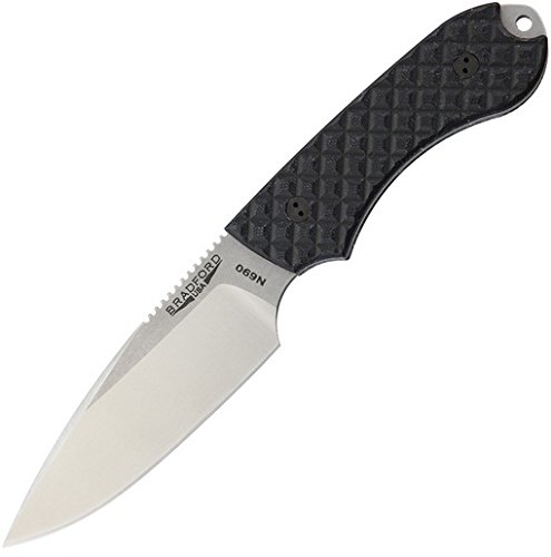 Bradford Knives BRADG4BK Guardian4 Black Fixed Blade Knife - Tactical Survival Knife for Outdoor Camping, Hunting & EDC Use
