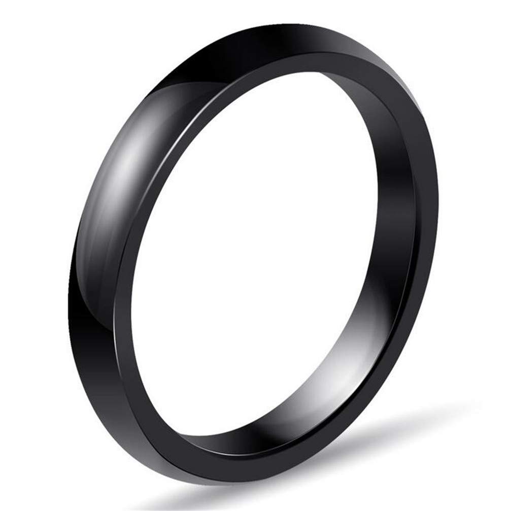 OAKKY Women's 3MM Width Ceramic Minimalist Wedding Band Ring - Elegant Engagement, Promise & Anniversary Jewelry for Everyday Wear
