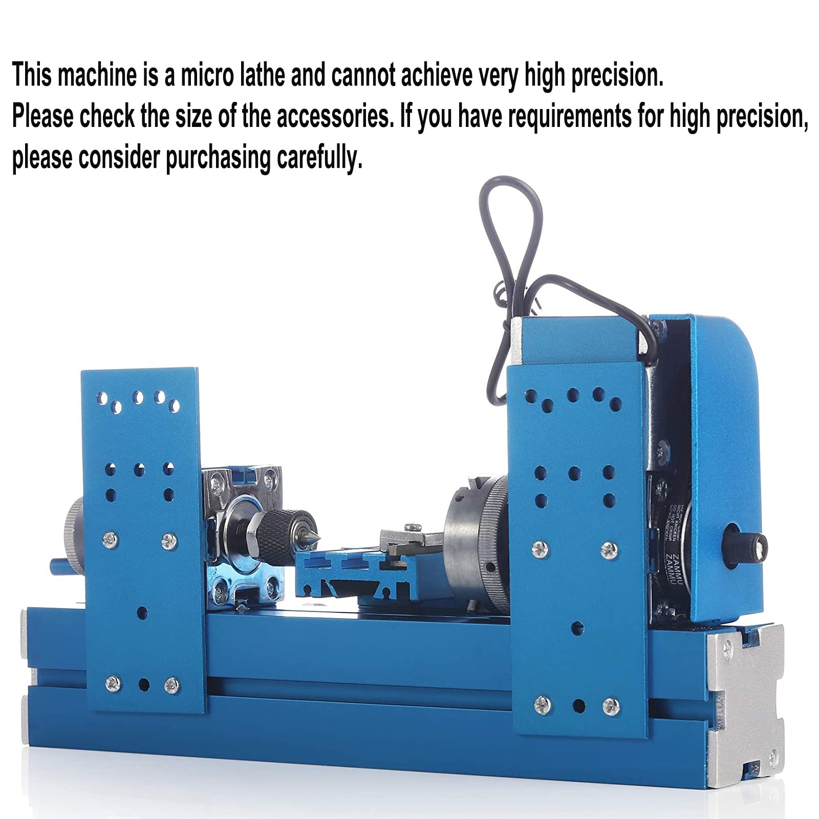Mini Metal Lathe Machine for DIY & Woodworking - Benchtop Wood Lathe Tool for Hobby, Science Education & Model Making (AC110V-240V 50/60Hz) - Perfect for Home Workshops & School Projects