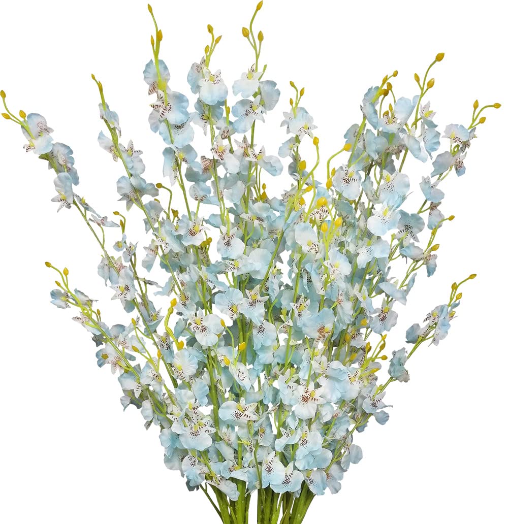 OMUYGDD 12-Pack Artificial Silk Orchid Flowers - 38.5