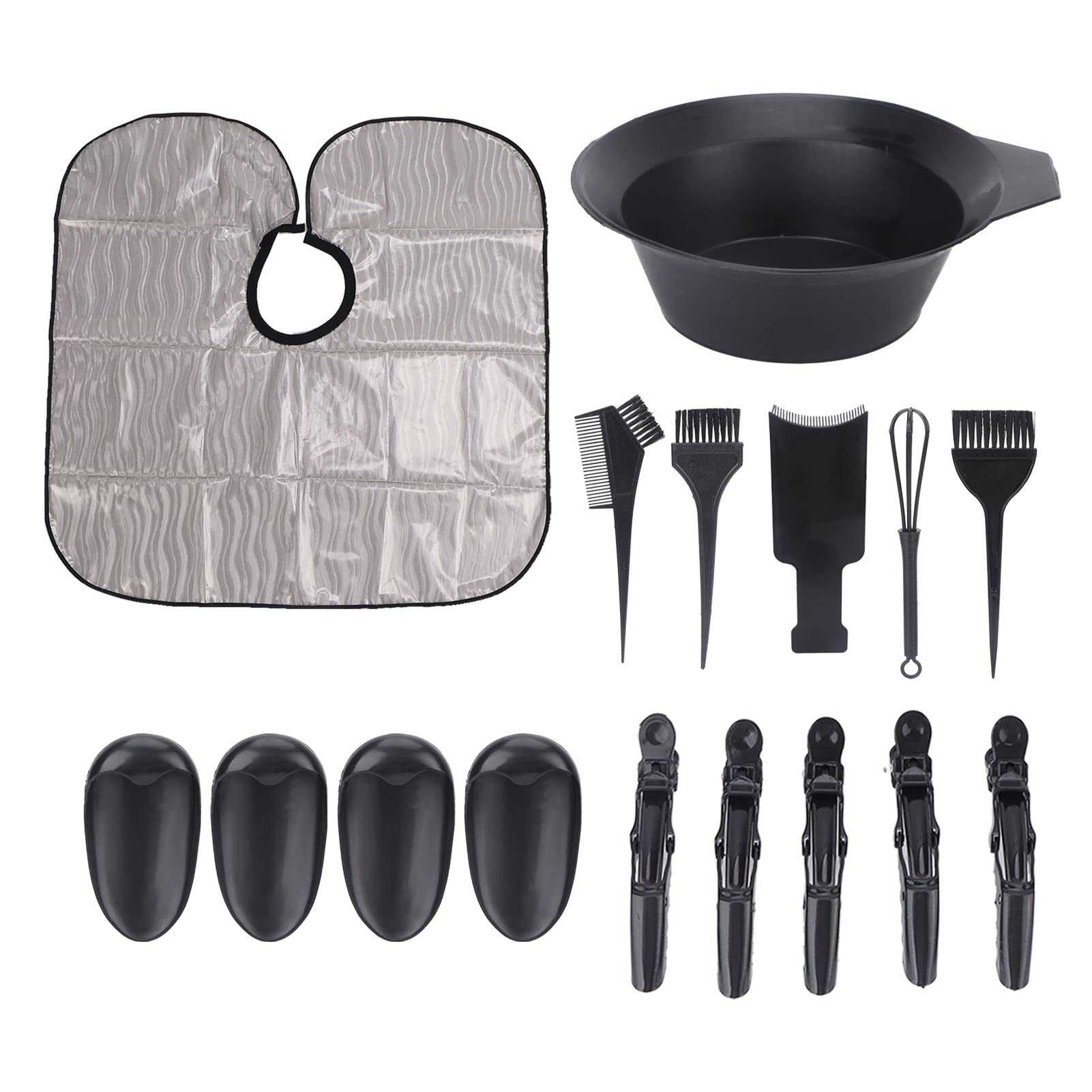 16pcs Professional Hair Dye Kit with Tinting Bowl, Brush Comb, Ear Covers, Salon Apron & Coloring Tools - Complete DIY Hair Coloring Set for Salon & Home Use - Perfect for Highlights, Balayage & Root Touch-Ups