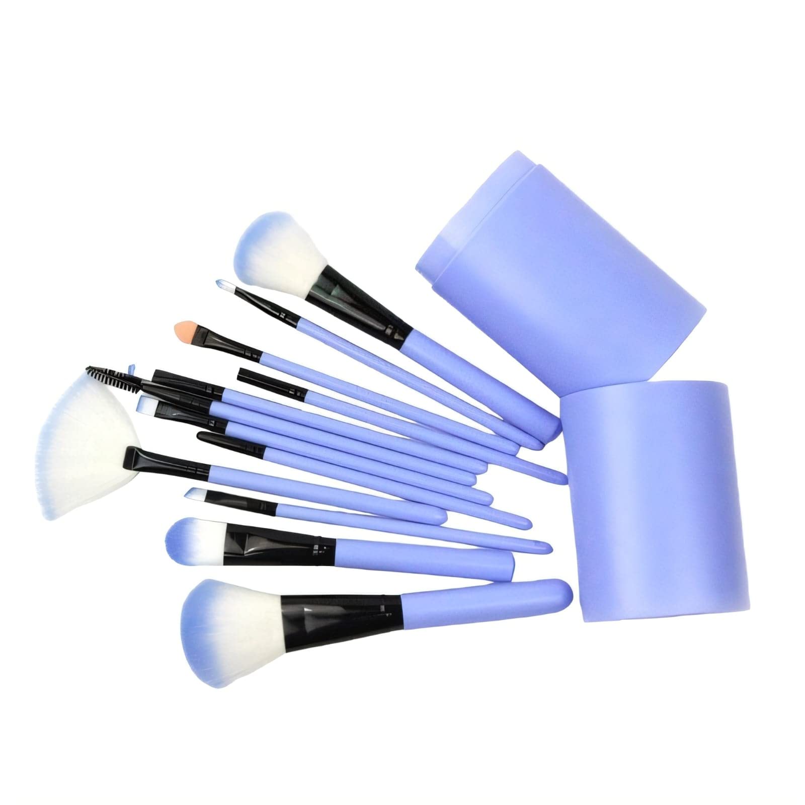 12-Piece Professional Makeup Brush Set with Travel Case - Perfect for Makeup Artists, Beginners & On-the-Go Beauty Essentials