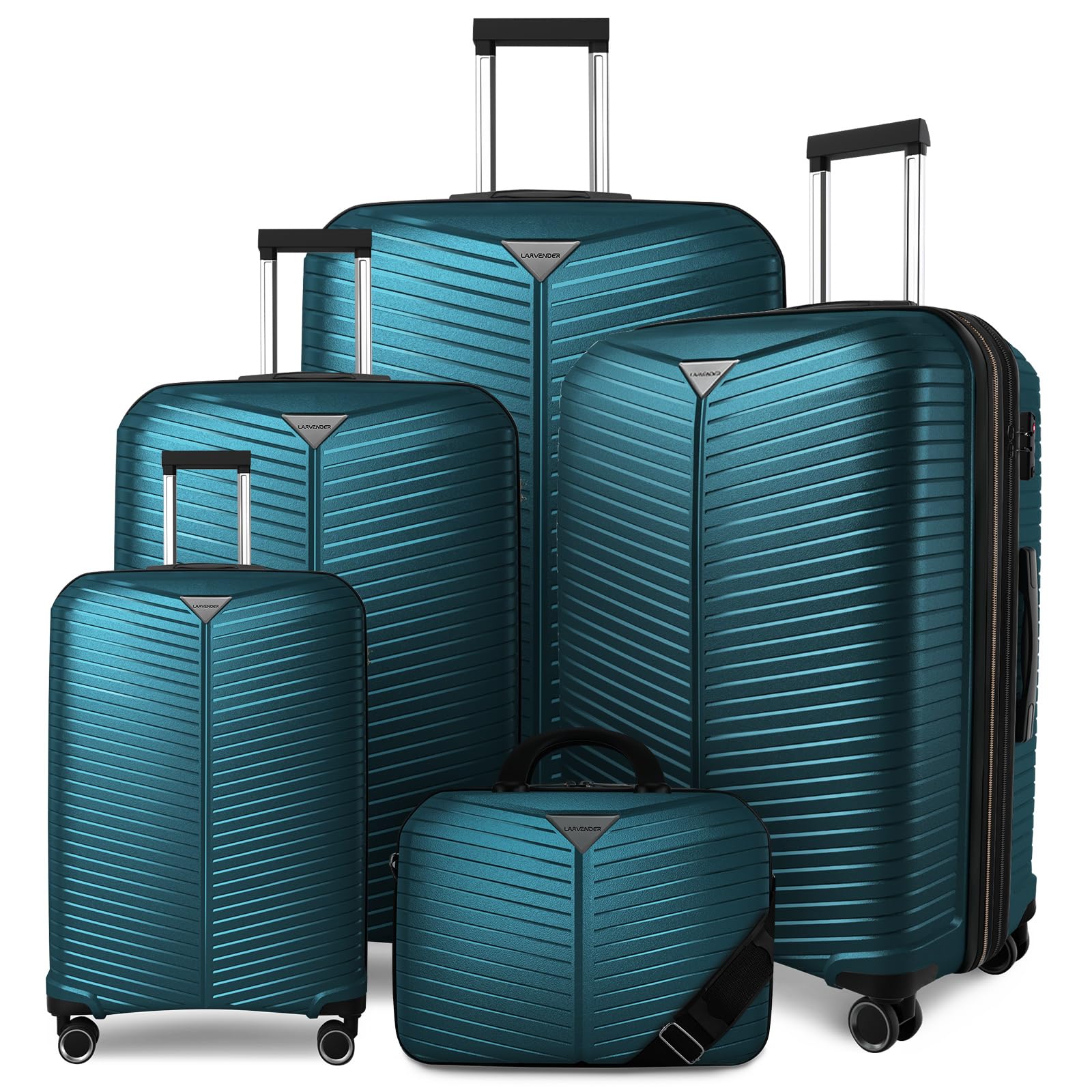 LEAVES KING LARVENDER 5-Piece Expandable Luggage Set (24