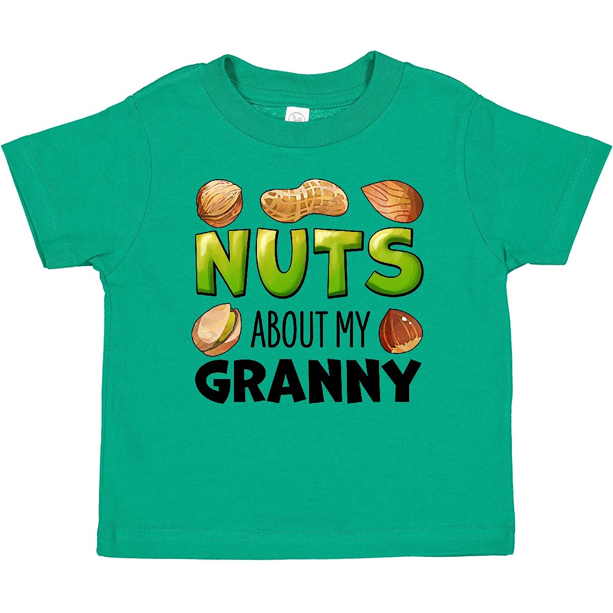 Inktastic 'Nuts About My Granny' Peanut Almond Pistachio Graphic Baby T-Shirt - Cute Outfit for Grandparents Day & Family Gatherings