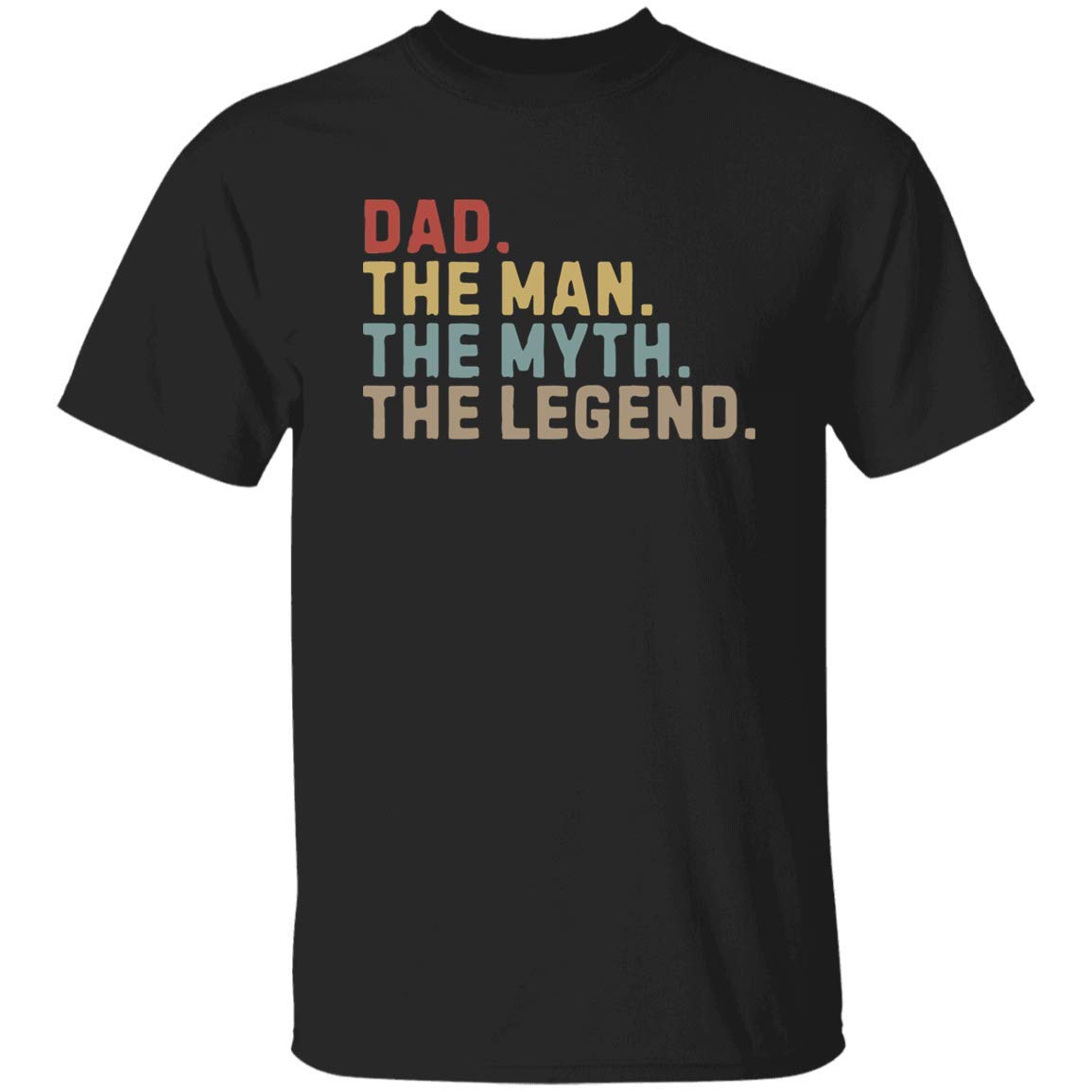 BitTeeClo DAD The Man The Myth The Legend Graphic T-Shirt for Men - Funny Father's Day Gift, Casual Wear for Dads & Cool Gifts for Dad Birthday