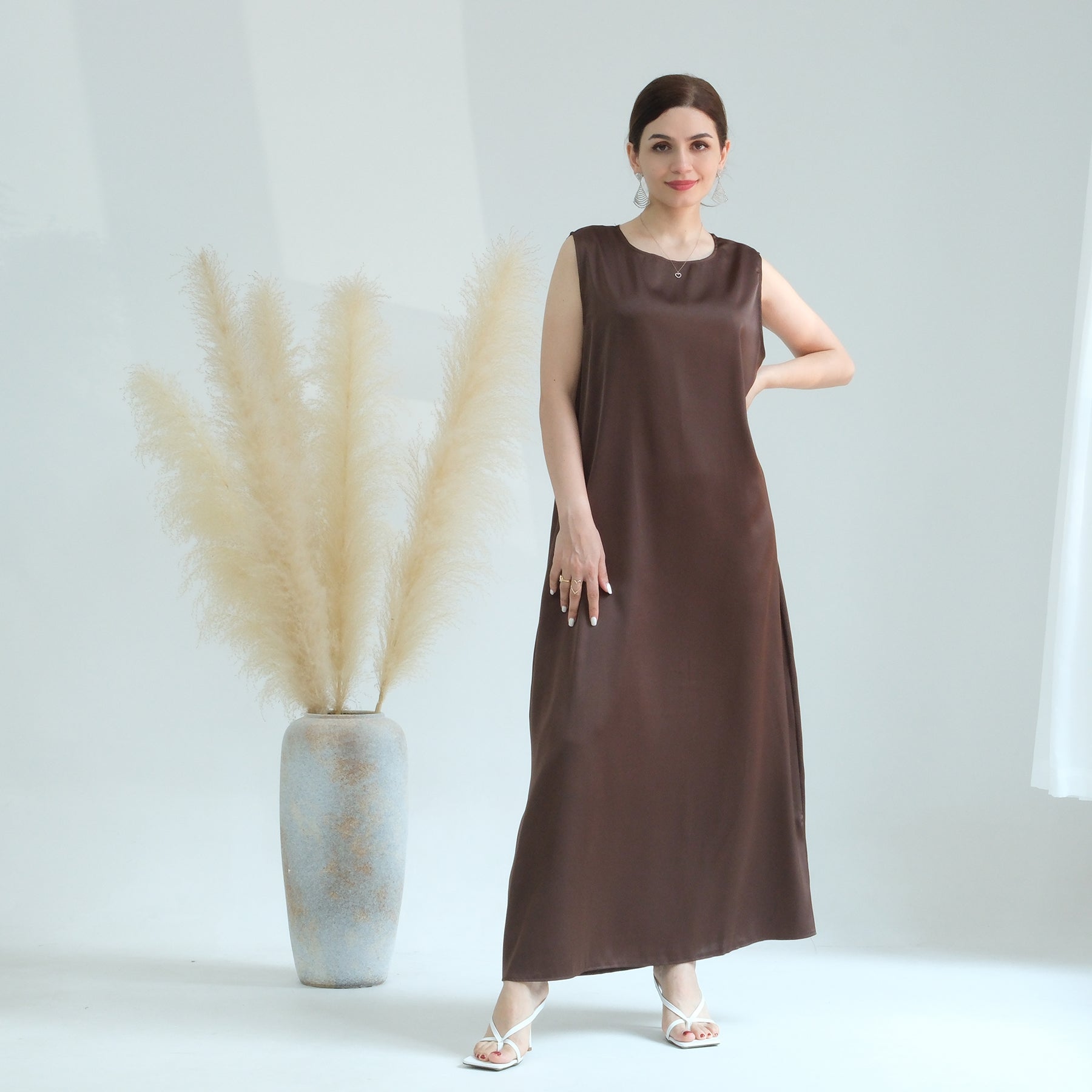 Aria2 Women's 3-Piece Matching Outfit Set - Chocolate Brown Casual Lounge Wear for Home, Travel & Everyday Comfort