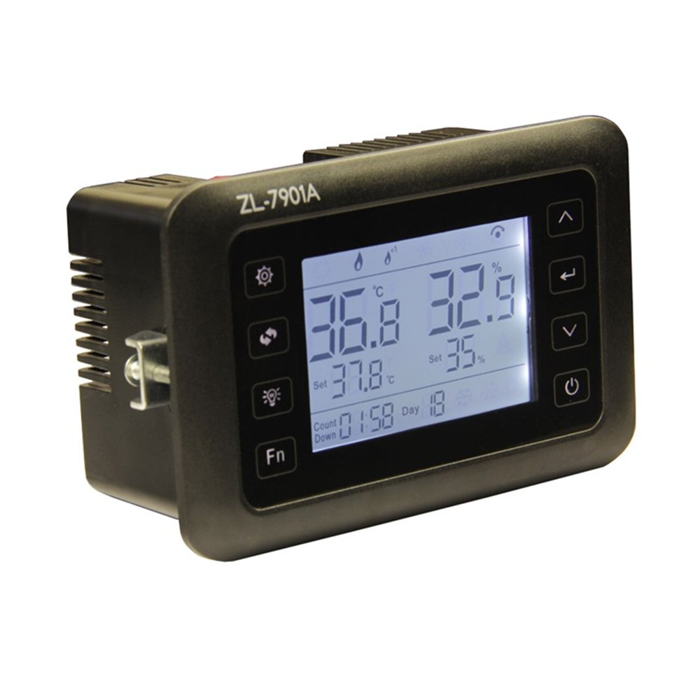 LTEFTLFL ZL-7901A LCD PID Temperature Humidity Controller 100-240V AC for Automatic Egg Incubator - Perfect for Poultry Farming, Hatching Chicken Ducks Birds Eggs