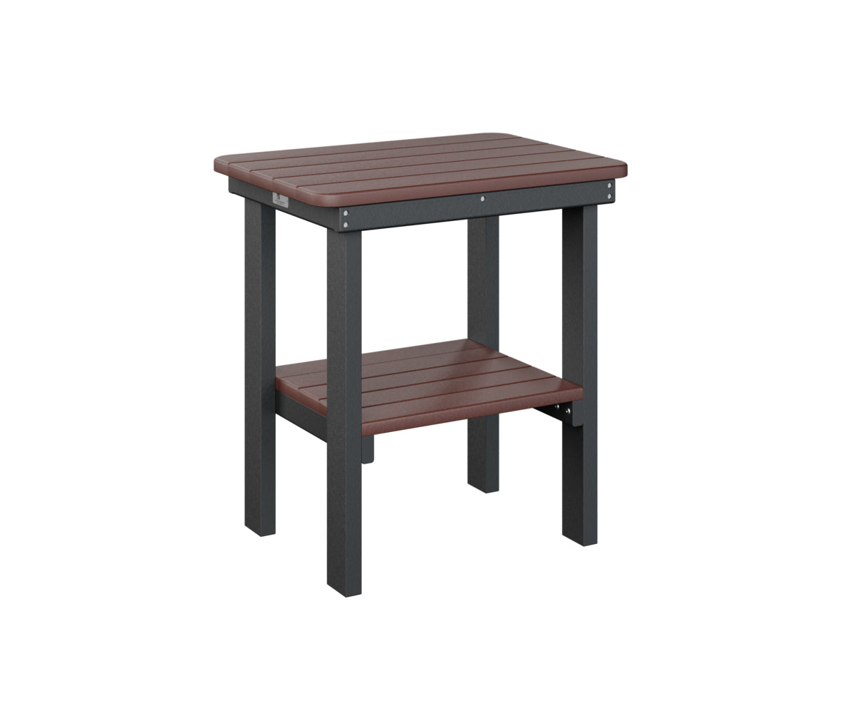 Berlin Gardens Rectangle End Table - Dining Height Side Table for Patio, Living Room & Outdoor Use