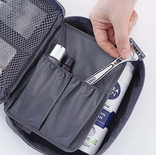 OCTOPUS PRIME Travel Makeup Bag - Waterproof Cosmetic Organizer for Women & Men | Portable Toiletry Pouch with Multiple Compartments | Perfect for Bathroom Storage, Shaving Kit, and On-the-Go Essentials