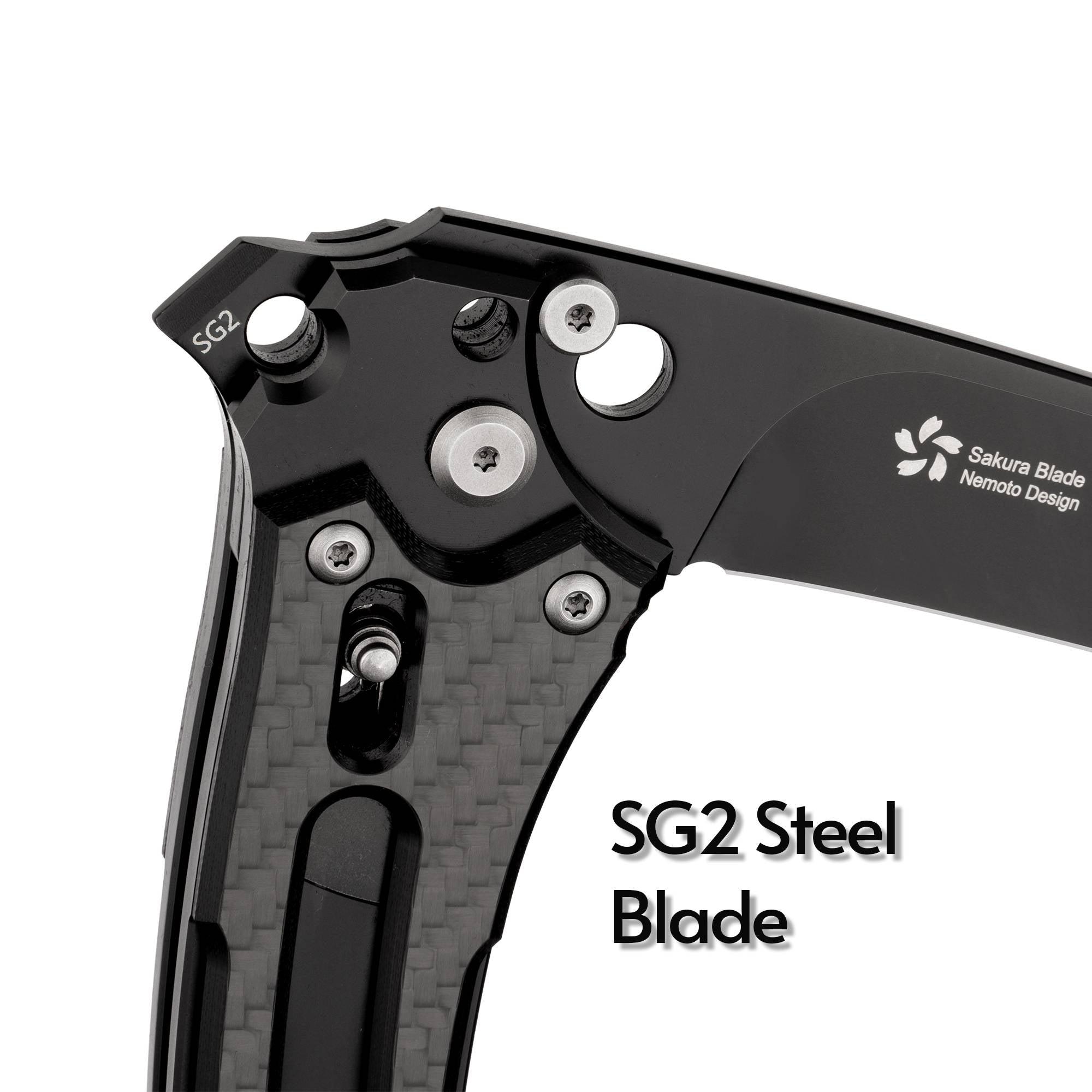 KATSU FS01 Titanium Alloy Folding Knife - Axis Lock Tactical Sickle with Sakura Blade Nemoto Design | Outdoor Survival, Camping & EDC Utility Tool