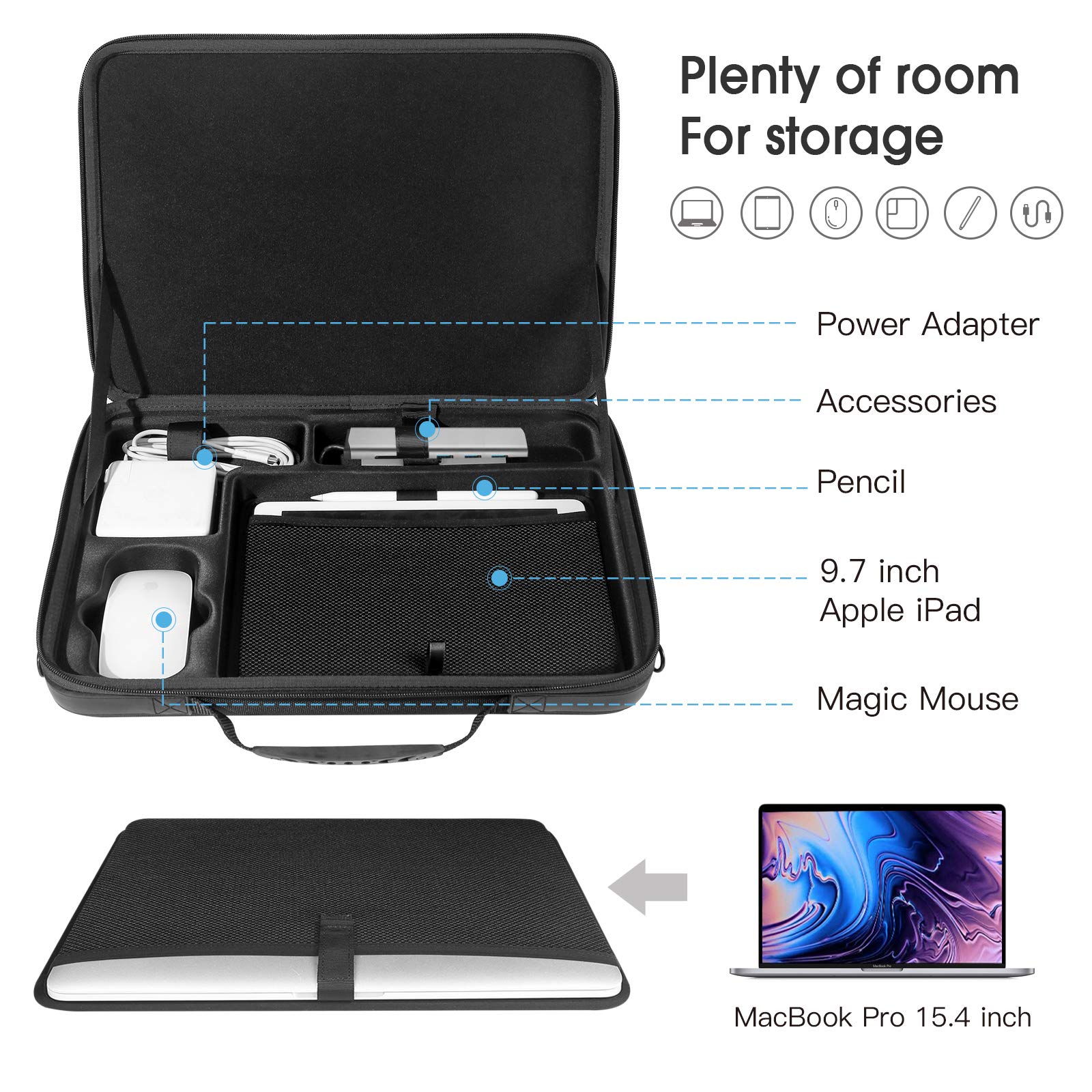 Smatree Hard Shell Protective Laptop Case for 15.4