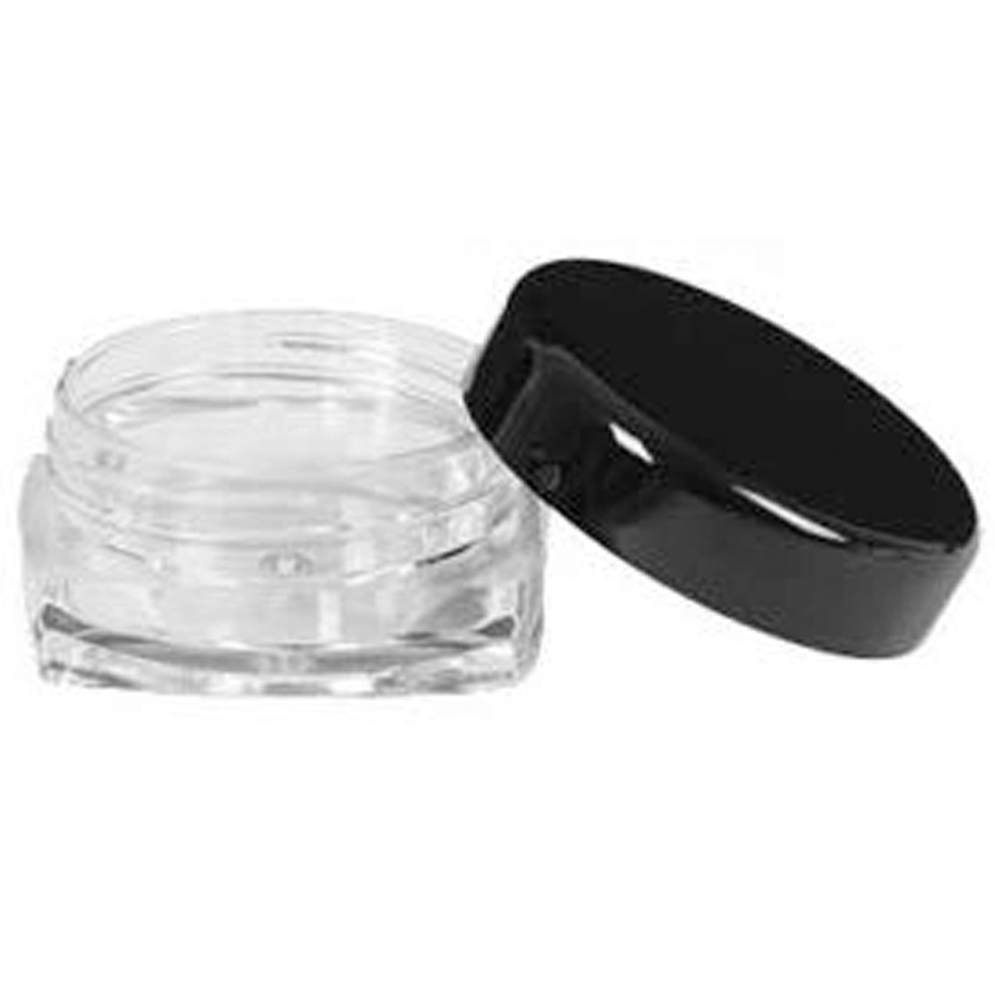 12-Piece 5g Clear Acrylic Cosmetic Containers with Black Lids - Ideal for Creams, Lip Balm, Body Butter, Essential Oils & Makeup Storage - Perfect for DIY Beauty Products, Travel Organizers & Salon Use