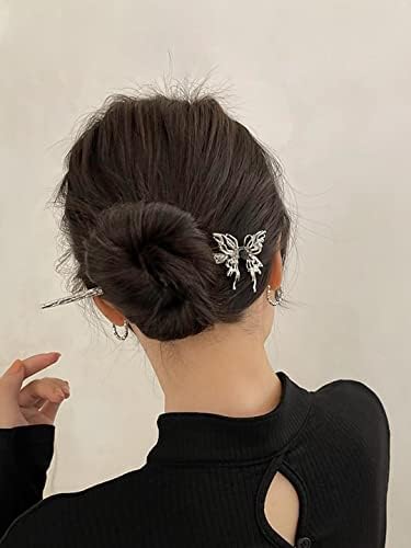 Kairangi Butterfly Hair Stick for Women & Girls - Elegant Bun Holder, Juda Pin Hair Accessory, Multicolor - Perfect for Weddings, Parties & Everyday Hairstyles