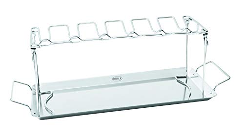 Rosle USA 25144 Stainless Steel Chicken Wings Rack for Grilling - Perfect for BBQ, Oven Baking & Party Cooking