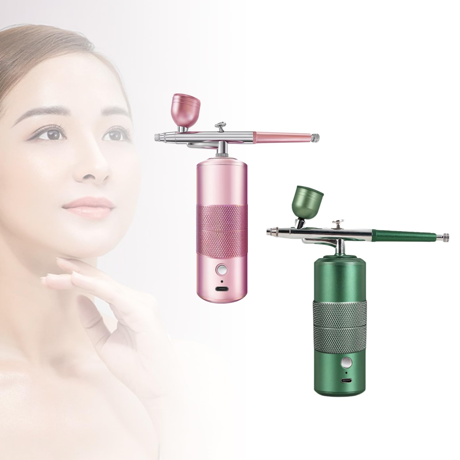 Portable Rechargeable Wireless Double Action Airbrush Kit with Compressor - For Face Makeup, Nail Art & Craft Projects | Perfect for Home Beauty, Professional Salon & DIY Cosmetics