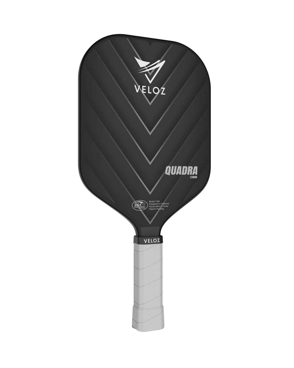 Veloz Quadra Pickleball Paddle - 13mm Premium Carbon Fiber Face with Cushion Core - Lightweight & Durable for Competitive Play - Perfect for Indoor/Outdoor Court Games & Tournaments