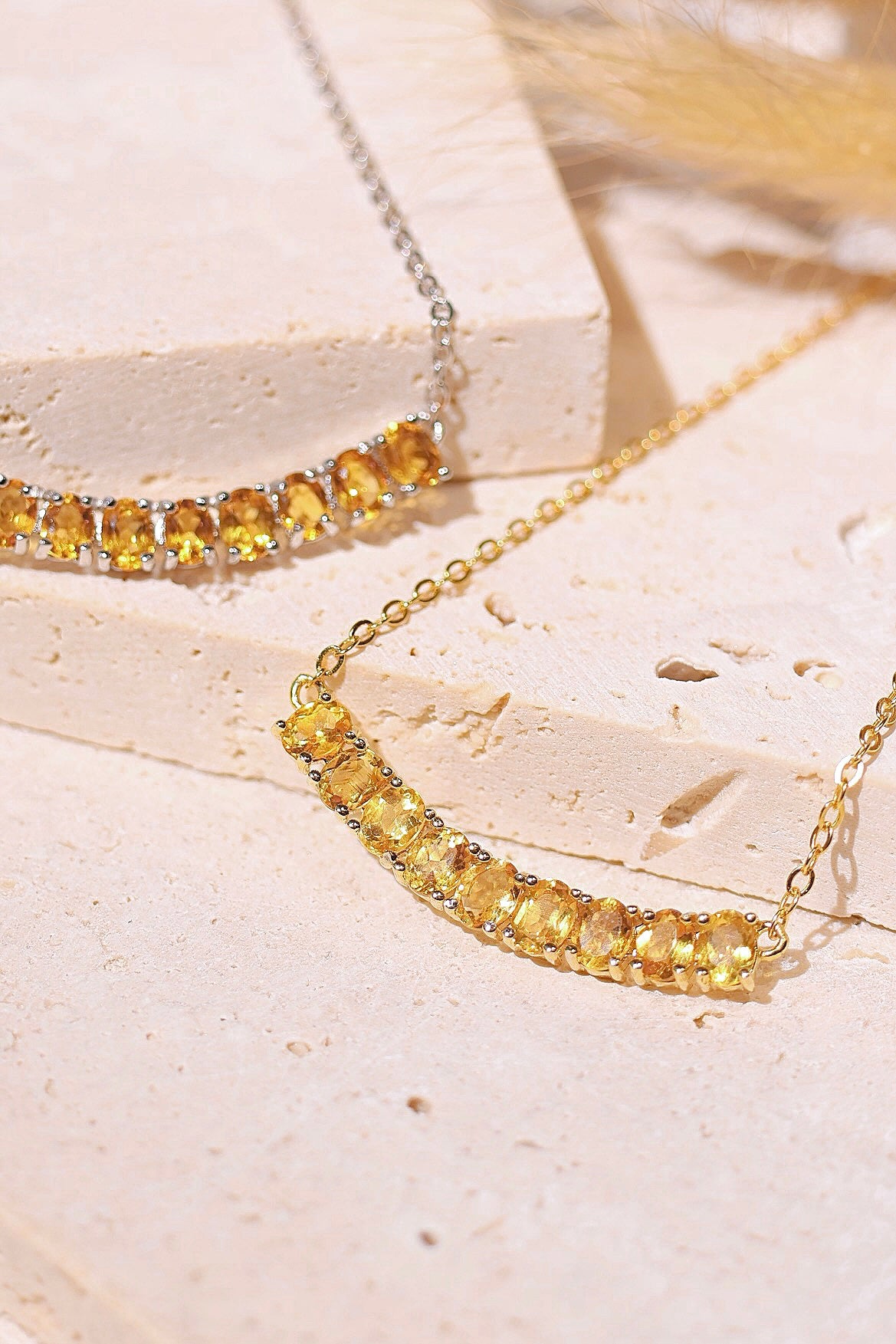5A Natural Citrine Gemstone Necklace for Women - Elegant Healing Crystal Jewelry for Meditation, Energy Balancing & Spiritual Gifts