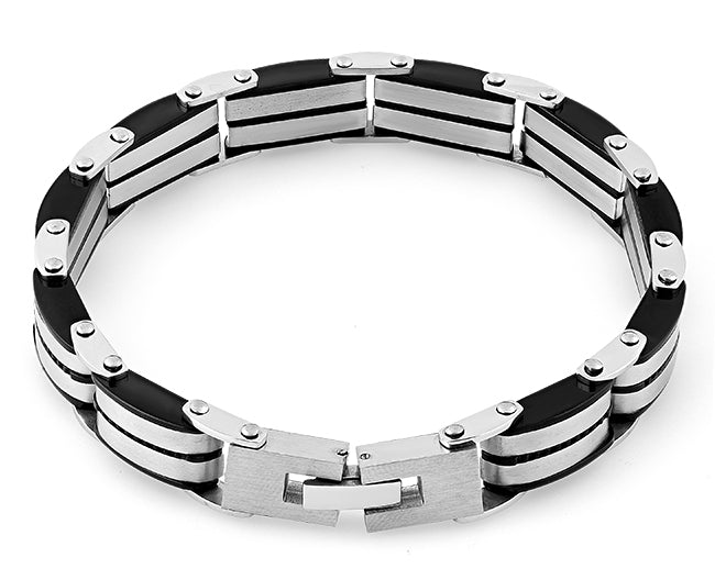 Premium Stainless Steel Black Bracelet for Men & Women - Durable, Waterproof & Hypoallergenic - Perfect for Casual Wear, Gifts & Special Occasions