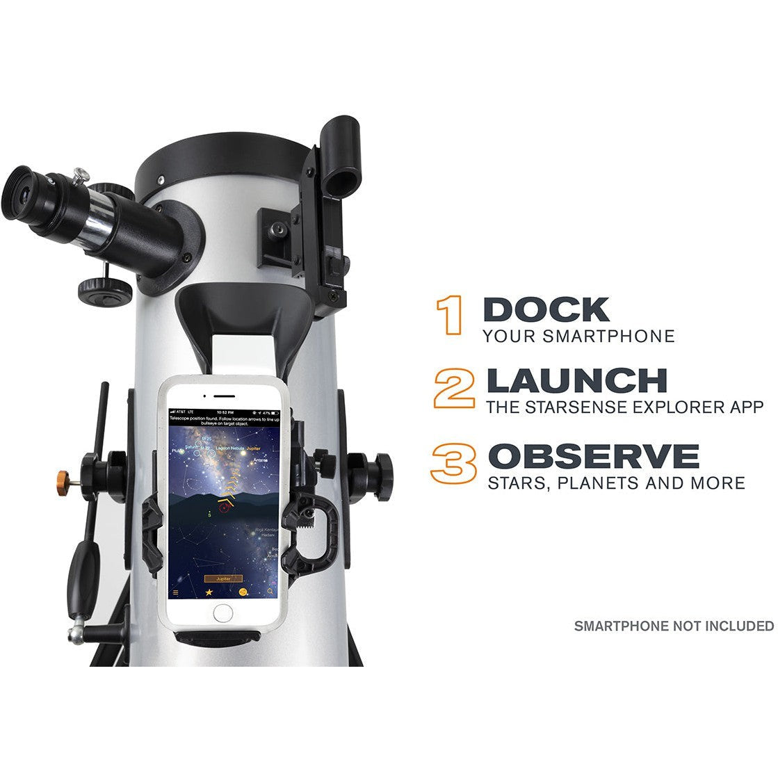 StarSense Explorer LT 127AZ Smartphone App Enabled Newtonian Reflector Telescope - Astronomy Telescope for Beginners & Adults, Stargazing & Astrophotography, Perfect for Backyard Observation & Camping Adventures