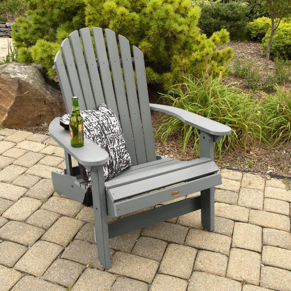 King Hamilton Folding & Reclining Adirondack Outdoor Chair - Patio, Lawn, Garden & Poolside Relaxation - Weather-Resistant Comfort for Backyard, Deck & Camping