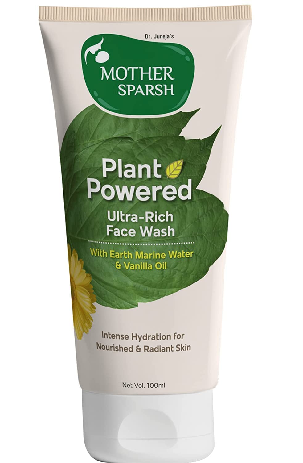 Mother Sparsh Plant-Powered Ultra-Rich Face Wash 100ml - Natural & Gentle Cleanser for All Skin Types - Perfect for Daily Skincare Routine & Travel