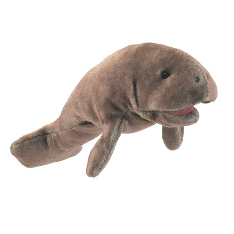Folkmanis Mini Manatee Finger Puppet - Adorable Hand Puppet for Kids Storytelling & Educational Play | Perfect for Classroom, Birthday Gifts & Imaginative Playtime