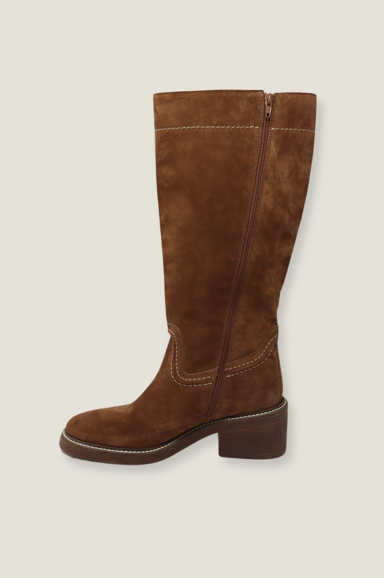 ALPE Trento Knee High Suede Boots for Women - Comfortable Tan Winter Boots with Soft Lining | Perfect for Cold Weather, Snow, and Outdoor Activities