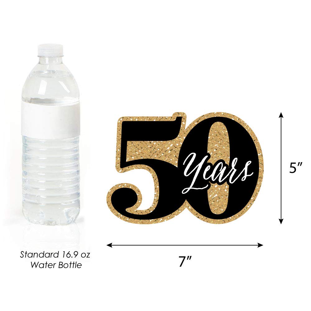 Big Dot of Happiness We Still Do - 50th Wedding Anniversary Decorations Set of 20 | DIY Party Supplies for Golden Anniversary Celebration | Perfect for Home Decor, Party Backdrops & Milestone Events