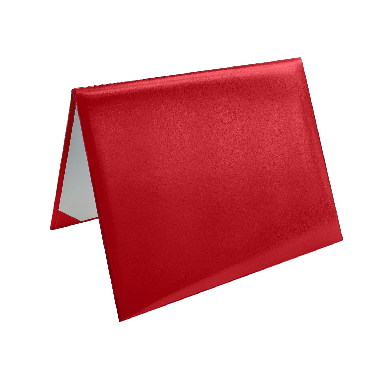 Elegant 8.5x11 Inch Faux Leather Diploma Cover - Graduation Certificate Holder for Commencement, Wedding Officiant, Awards (Red, 1 Pack) | Perfect for Graduation Ceremonies, Document Preservation & Professional Presentations