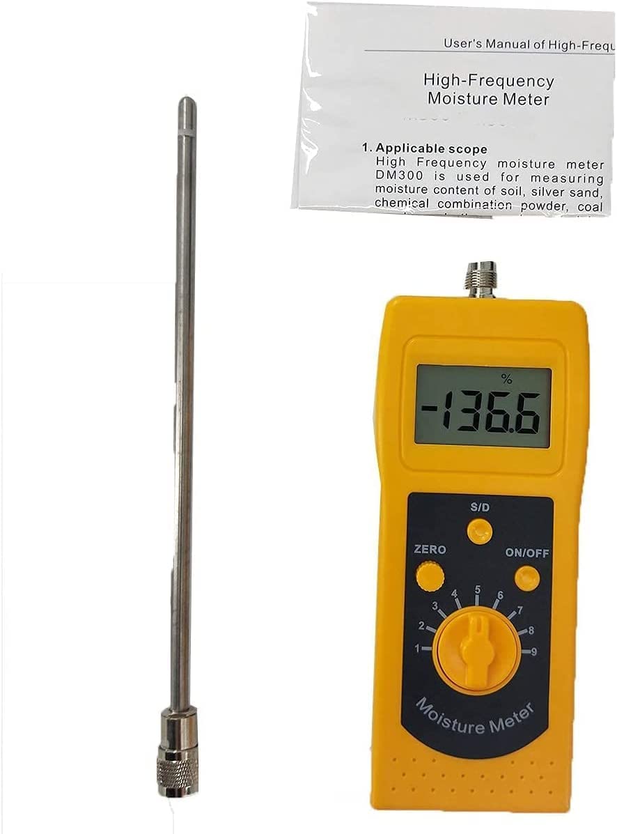 Digital LCD Sand Moisture Tester Meter - Accurate Silt & River Sand Moisture Content Analyzer for Construction, Landscaping & Agriculture Use