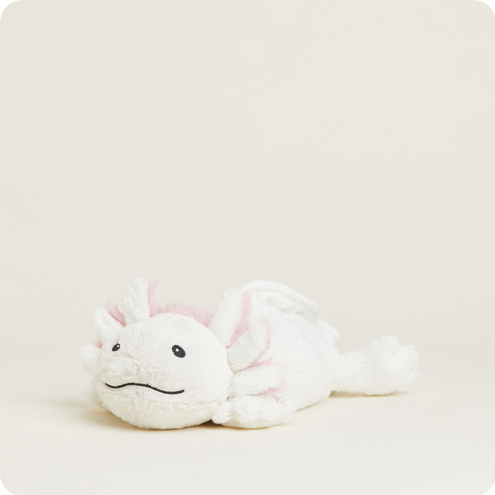 White Axolotl Warmies - Microwaveable Plush Heating Pad for Stress Relief & Pain Relief - Perfect for Kids, Adults & Anxiety Relief at Home or Office
