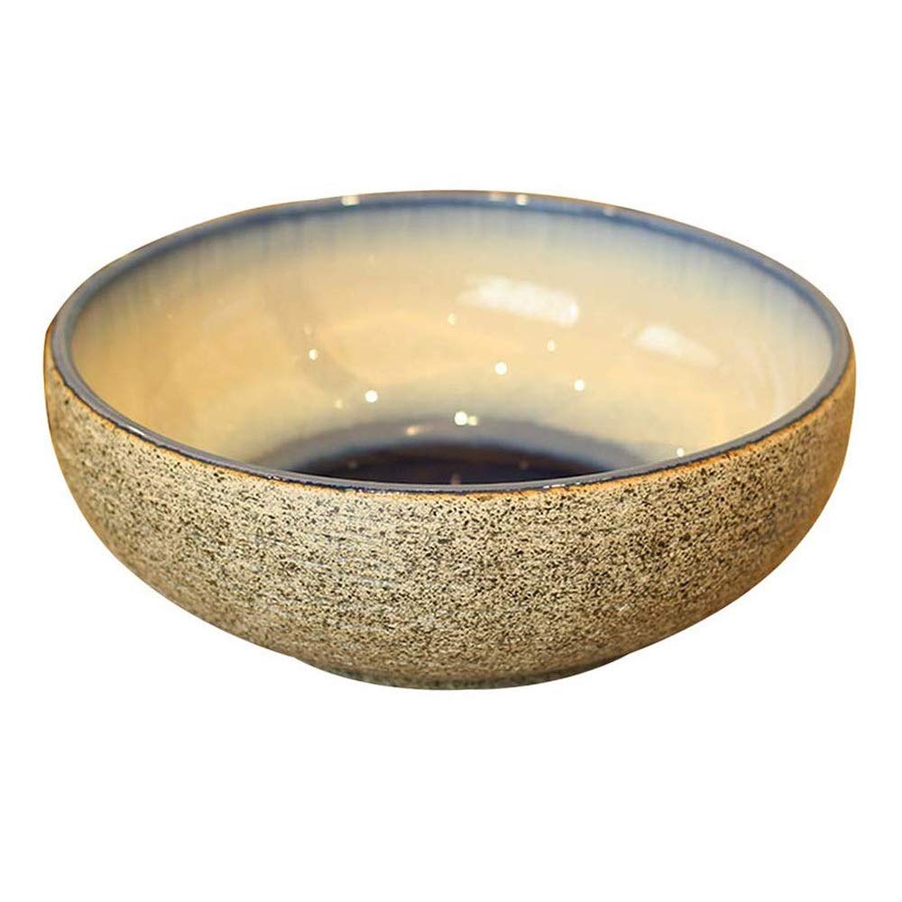 TONPOP Round Bathroom Vanity Sink - Above Counter Vessel Sink, Undermount or Farmhouse Apron Front Installation - Modern Ceramic Basin for Bathroom, Kitchen, Hotel & Commercial Use - Perfect for Home Renovation and Luxury Interior Design