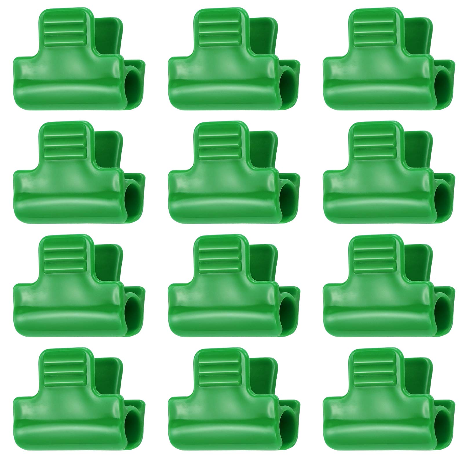 12PCS Plastic Greenhouse Clips for 11mm Plant Stakes - Secure Greenhouse Film, Row Covers & Netting - Durable Tunnel Hoop Clamps for Gardening & Plant Protection (Ideal for Greenhouses, Raised Beds & Hydroponic Systems)