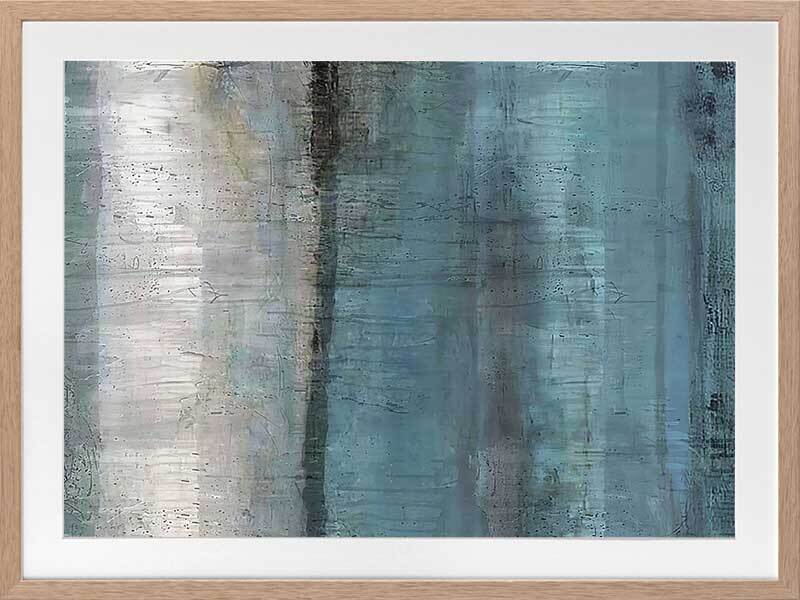 City Fog II Framed Wall Art Print - Modern Landscape Painting for Living Room, Bedroom & Office Decor